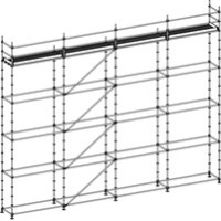 Facade Scaffold 3 Decks Without Access Decks