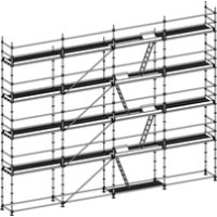 Facade Scaffold 3 Decks Complete With Access Decks