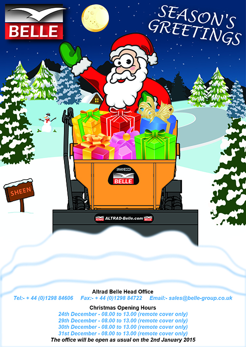 Altrad Belle 2014 Christmas Opening Times
