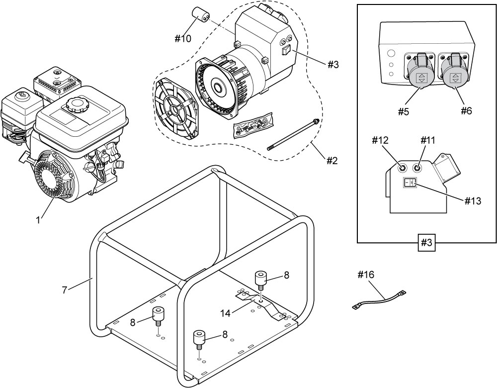 Altrad Belle :: Belle Spare Parts : Generator GE2200 (Minigen