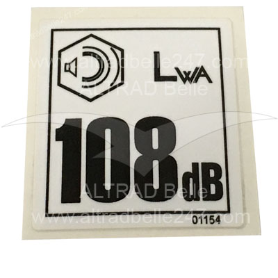 01154 - Sound Power Label 108