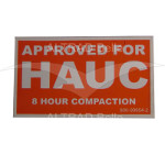 800/99954 - Decal - Hauc Approved PCLX