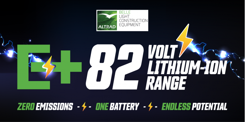 The E+ 82v Range of Battery Powered Products.