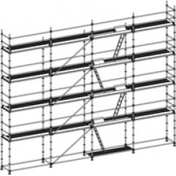 Facade Scaffold 3 Decks Complete With Access Decks Facade Scaffold 3 Decks Complete With Access Decks
